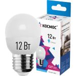 Светодиодная лампа КОСМОС LED GL 12Вт 220В E27 4500K, LkeLED12wGL45E2745 (артикул 23283981) – фото 1