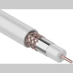 Кабель RG-6U+CU, 75%, 75 Ом, 100м, белый REXANT 01-2223 (артикул 15557605) – фото 1