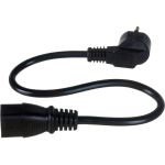 Шнур питания LANMASTER C19-Schuko, 3х1.5, 220В, 16А, черный, 0.5 метра LAN-PP19/SHA-0.5-BK (артикул 16466571) – фото 1