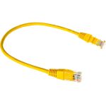 Патч-корд TWT RJ45-RJ45, 4 пары, UTP, категория 5е, 0.3 м, желтый, 45-45-0.3-YL (артикул 16102260) – фото 1