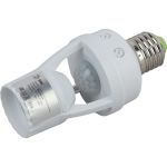Датчик движения ЭРА MD 015 белый E27 60Вт 360гр 6м IP2 Б0043792 (артикул 16110290) – фото 1