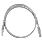 Коммутационный шнур U/UTP 4 пары, Кат.5е Класс D, 100МГц, 2хRJ45/8P8C, T568B, литой, многожильный, PVC нг B, серый, 1м, 10шт NETLAN EC-PC4UD55B-010-GY-10 (артикул 15534492) – фото 1