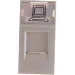 Информационная розетка IEK RJ-45, UTP, категория 5e, 1 модуль CKK-40D-RI1-K01 (артикул 15167311) – фото 1