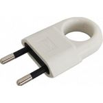 Разборная вилка General Lighting Systems GRV-P-10-FE-W-IP20 10А с ушком, без заземления, белая IP20 1/50/400 470515 (артикул 21533728) – фото 1