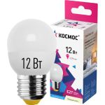 Светодиодная лампа КОСМОС LED GL 12Вт 220В E27 3000K, LkeLED12wGL45E2730 (артикул 23283975) – фото 1