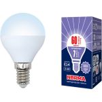 Светодиодная лампа Volpe LED-G45-7W/DW/E14/FR/NR. Форма шар, матовая. UL-00003818 (артикул 15932114) – фото 1
