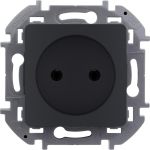 Розетка Legrand 2К - 16 А - 250 В - INSPIRIA - антрацит 673713 (артикул 20964705) – фото 1