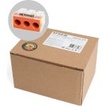 Монтажная 3-проводная клемма STEKKER для 1-жильного проводника, LD773-173, 39869 (артикул 23065881) – фото 1