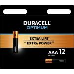 Батарейки Duracell Optimum щелочные, размера ААА, 12 шт., Б0056029 (артикул 20771565) – фото 1