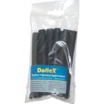 Термоусадочная трубка с клеем DolleX коэффициент усадки=3:1, набор 10 шт., 3 - 12 мм, черные TU-010 (артикул 15986586) – фото 1