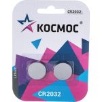 Элемент питания КОСМОС CR2032 3V Lithium 2BL, KOC2032BL2 (артикул 24428434) – фото 1