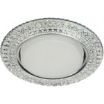 Светильник ЭРА DK LD26 SL/WH декор cо светодиодной подсветкой Gx53, прозрачный Б0029638 (артикул 15980664) – фото 1