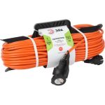 Силовой удлинитель на рамке ЭРА UFx-1e-3x1.5-50m-IP44 с заземлением 1 гнездо 50м ПВС 3х1.5 Б0046814 (артикул 16200013) – фото 1
