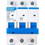 Автоматический выключатель CHINT NXB-63S 3P 63А 4.5kA характеристика C R 296833 (артикул 17925505) – фото 1