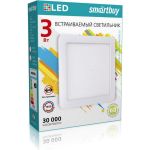Встраиваемый светильник Smartbuy LED DL Square-3w/4000K/IP20 SBL-DLSq-3-4K (артикул 16484312) – фото 1