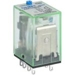 Промежуточное реле с кнопкой тестирования CHINT NJDC-17(D)/2Z 2 конт. с инд. LED 10А AC 220В 651044 (артикул 22815495) – фото 1