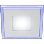 Светодиодный квадратный светильник ЭРА LED 4-9 BL c cиней подсветкой LED 9W 540LM 220V 4000K Б0017496 (артикул 15980705) – фото 1