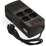 Стабилизатор ExeGate Power AD5000-500 500VA/300W, диапазон 150-280В, 4 евророзетки 285941 (артикул 17619600) – фото 1