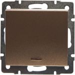 Выключатель с подсветкой Lezard RAIN цвет бронза, матовый 703-3188-111 (артикул 16192700) – фото 1