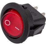 Круглая клавиша Nord-Yada 250V 6А красная (2контакта) ON-OFF (2шт в упаковке) 905483 (артикул 19812688) – фото 1