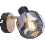Спот Rivoli Dorkas W1 черный/светлое дерево, 1хE14, 40W, 8/320 Б0047096 (артикул 16452422) – фото 1