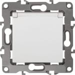 Розетка ЭРА 12-2103-01 2P+E Schuko со шторками с крышкой, 16АХ-250В, белый Б0014693 (артикул 15747401) – фото 1