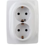 Розетка ЭРА ЭРА12 А200801 2x2PE Schuko со шторками, 16АХ250В, 2, AlC Б0038588 (артикул 16134995) – фото 1