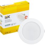 Светильник IEK ДВО 1613, LED, белый, круг, 12Вт, 4000К, IP20 LDVO0-1613-12-4000-K01 (артикул 16523794) – фото 1