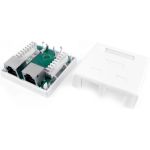 Компьютерная розетка Hyperline, SB1-2-8P8C-C6-SH-WH RJ-45 8P8C, категория 6, экранированная 430237 (артикул 16522536) – фото 1