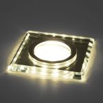 Встраиваемый потолочный светильник FERON с белой LED подсветкой CD8150 MR16 G5.3 белый 41910 (артикул 21069136) – фото 1