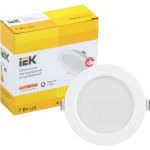 Светильник IEK ДВО 1611, LED белый, круг, 7Вт, 3000К, IP20 LDVO0-1611-07-3000-K01 (артикул 16523756) – фото 1