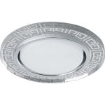 Встраиваемый светильник для натяжных потолков с белой LED подсветкой Feron CD4981 GX53, прозрачный, серебро, 41906 (артикул 21068890) – фото 1