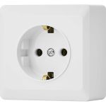 Одинарная розетка Vesta Electric Mega с заземление Mega FRZ00030102BEL (артикул 23300325) – фото 1
