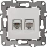 Комбинированная розетка ЭРА 12-3109-01 RJ45 RJ11, IP20, 12, белый Б0018248 (артикул 15981837) – фото 1