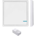 Умный выключатель GRITT Practic 1 клавиша, белый комплект 1 выключатель IP67, 1 радиореле, 220В, 1000Вт 433 + 11108 (артикул 16414877) – фото 1