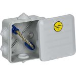 Коробка IEK КУП КМ41361 100x100x50мм ip44 6 вв. (7035) UKO21-100-100-050-K41-55U (артикул 26721068) – фото 1