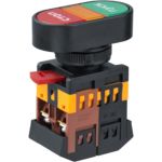 Кнопка Navigator NBI-B-02 Пуск-Стоп, d22мм, 230В NO+NC 82809 (артикул 18108379) – фото 1