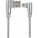 Кабель PERFEO USB2.0 A вилка - Micro USB вилка угловой серый длина 1 м. бокс U4805 30 013 258 (артикул 16088724) – фото 1