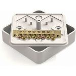 Коробка уравнивания потенциалов GREENEL 75х75х20 шина 6х9, 8 групп GE41214-01 (артикул 16255003) – фото 1