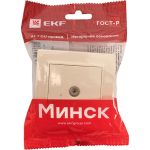 1-местная TV розетка EKF Минск СП бежевый, 75Ом, 5-862МГц ERA00-027-20 (артикул 16155201) – фото 1