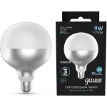 Лампа LED Gauss Filament G125-DC Mirror-Milky E27 9W 890lm 4100K 125х178mm 1/10 1014802209 (артикул 16404258) – фото 1