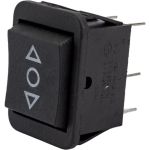 Клавиша Nord-Yada 250V 16А с нейтралью без фиксации черная (6контактов) ON-OFF-ON (2шт в упаковке) 905445 (артикул 19812412) – фото 1