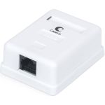 Компьютерная розетка Cabeus RJ-45, категория 5e, одинарная, внешняя, Dual IDC WS-8P8C-Cat.5e-1 (артикул 26009351) – фото 1