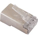 Экранированный коннектор RJ-45 Cabeus быстрой установки под витую пару, категория 6, для многожильного кабеля 100 шт 8P8C-SH-C6-FC (артикул 26008523) – фото 1