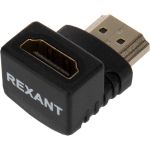 Аудио переходник REXANT (гнездо HDMI - штекер HDMI), угловой, (1шт.) 06-0176-A (артикул 22221843) – фото 1