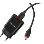 Сетевое ЗУ Borofone BA20A, 1хUSB-А + кабель AM-microBM, 1 м, черный 23752-BA20ABKM (артикул 25154193) – фото 1