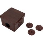 Распаячная коробка IEK км 65x65x50мм о/к ip54 4 вв. дуб UKO31-065-065-050-K24-54 (артикул 26721164) – фото 1