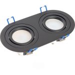 Потолочный встраиваемый светильник FERON DL2812 MR16 50W G5.3, черный 48459 (артикул 26508632) – фото 1