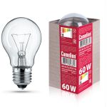 Лампа накаливания Camelion 60/A/CL/E27/G (с прозрачной колбой, ЛОН, ГОФРА, Б230-60-6) 15042 (артикул 25801679) – фото 1
