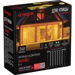 Электрогирлянда-конструктор VEGAS Занавес 96 теплых ламп, 6 нитей, прозрачный провод 55018 (артикул 16441410) – фото 1